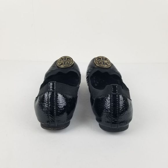 Tory Burch Women's Black Patent Leather Caroline - Picture 5 of 9